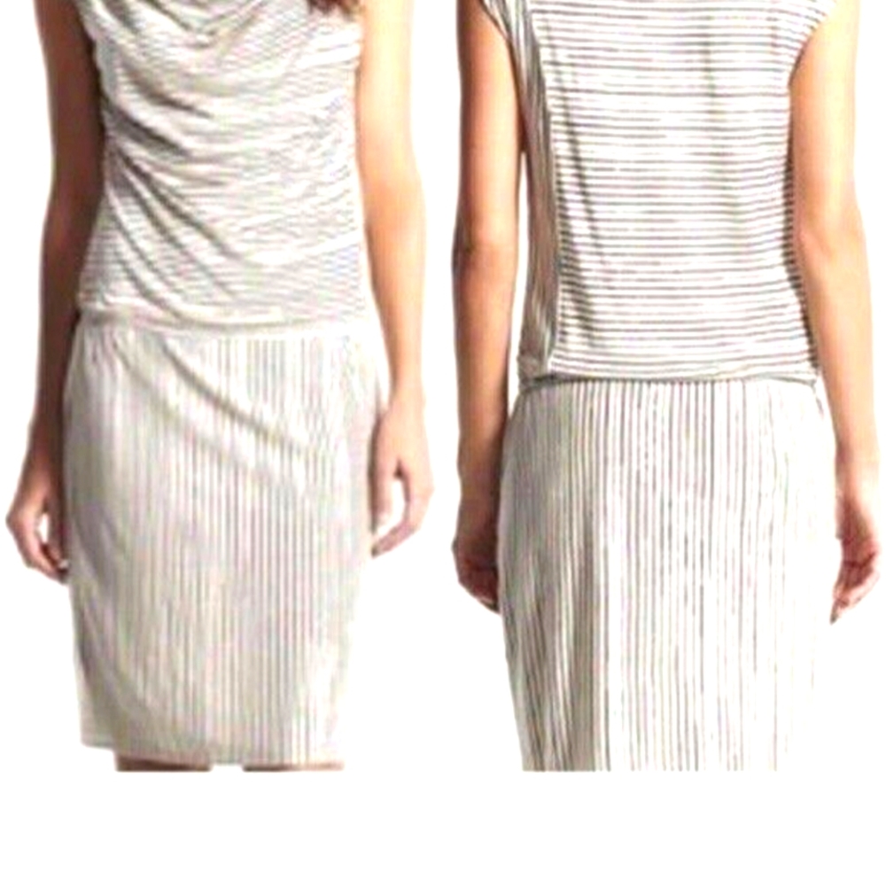 Derek Lam Design Nation Striped Dropwaist Dress XS
